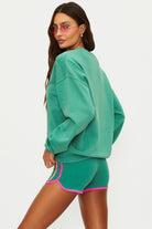 Cotton tennis sweatshirt in green