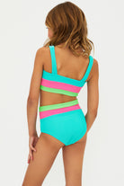 Ribbed girls bikini set in multicolor