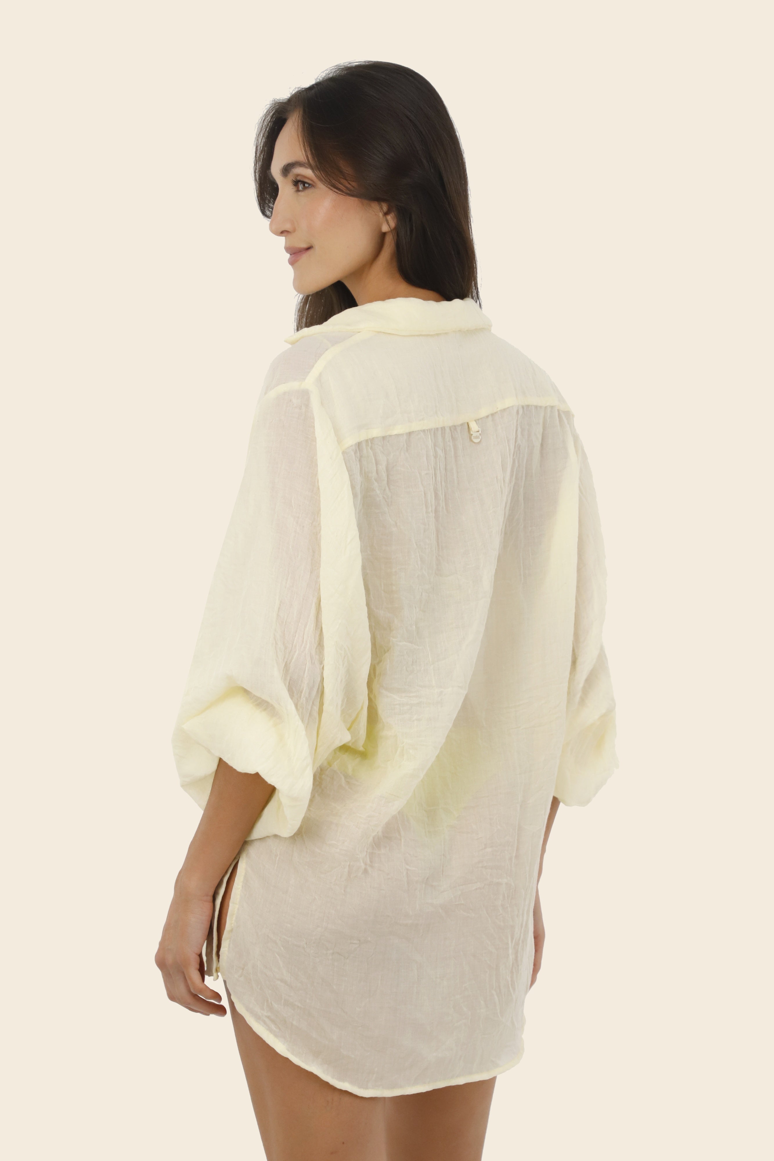 Oversized collared button down shirt