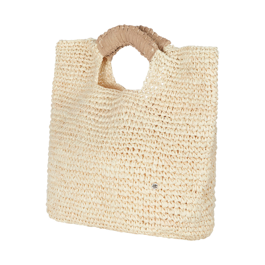 Crochet raffia tote bag 