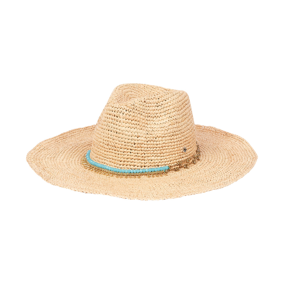 Crochet raffia cowboy hat