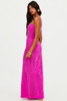 Long Cotton Coverup Dress In Pink