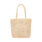 Crochet Raffia and Metallic Thread Tote with Shell Tassel