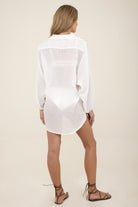 White Beach Coverup Shirt