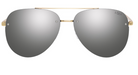 Silver reflective aviator glasses