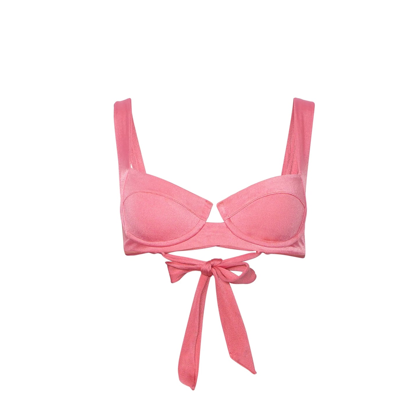 
                  
                    Pink Wire Support Bikini Top 
                  
                