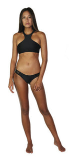 Black high neck top