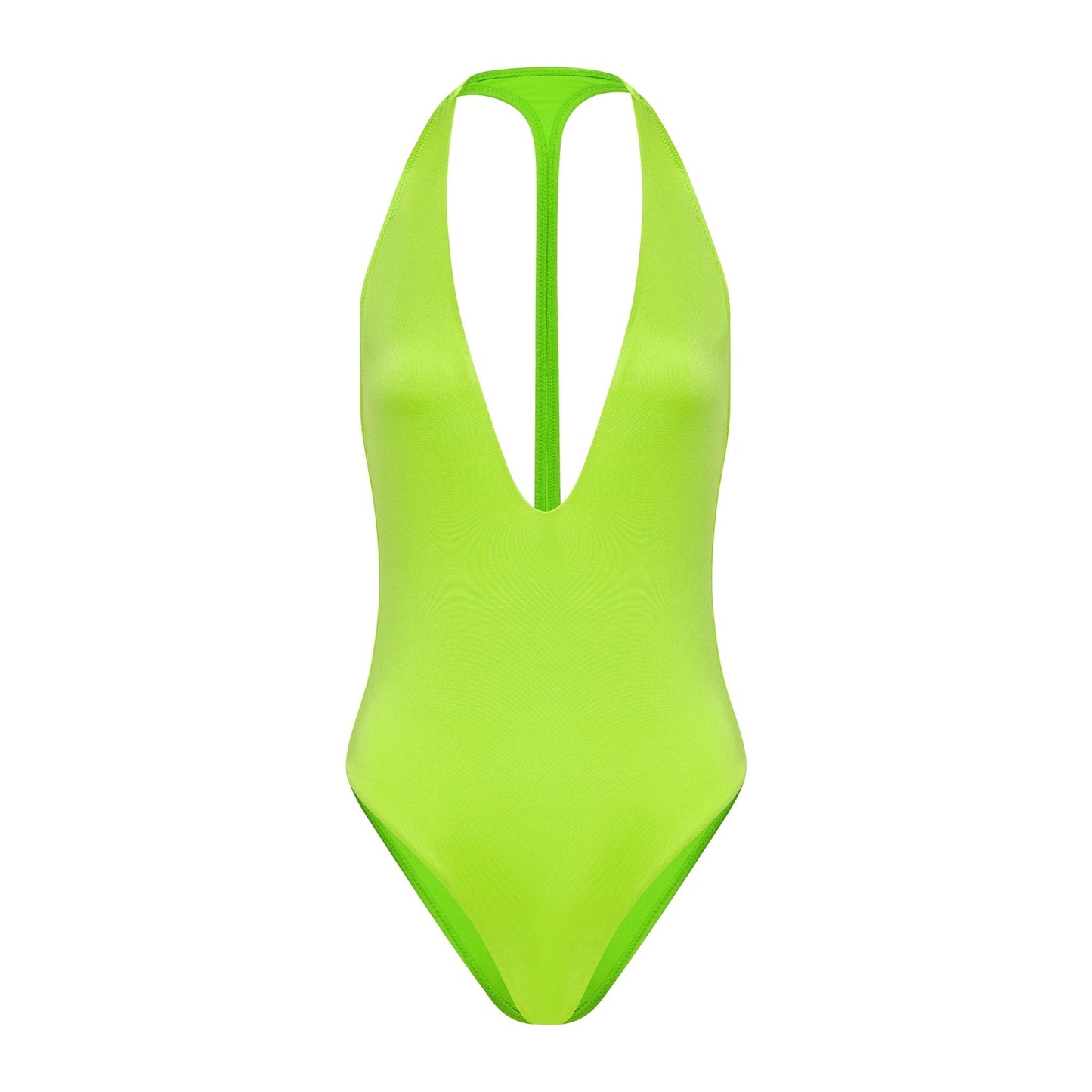 
                  
                    Bright Green Plunging One Piece 
                  
                