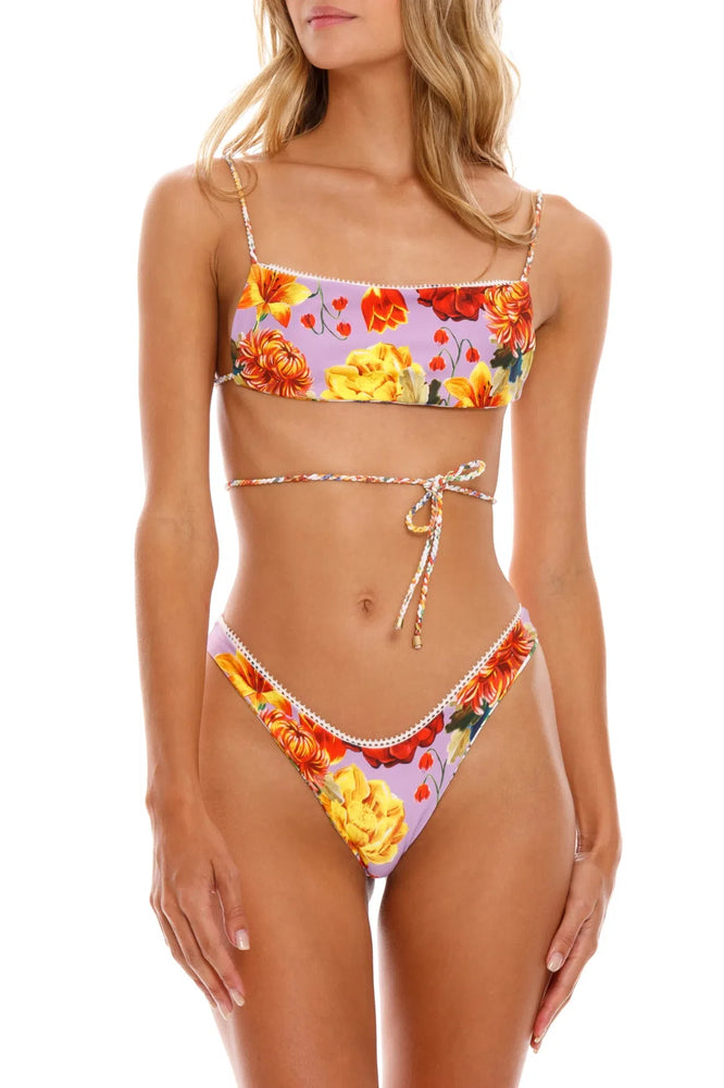 
                  
                    Bright Floral Print Reversible Bikini Top
                  
                