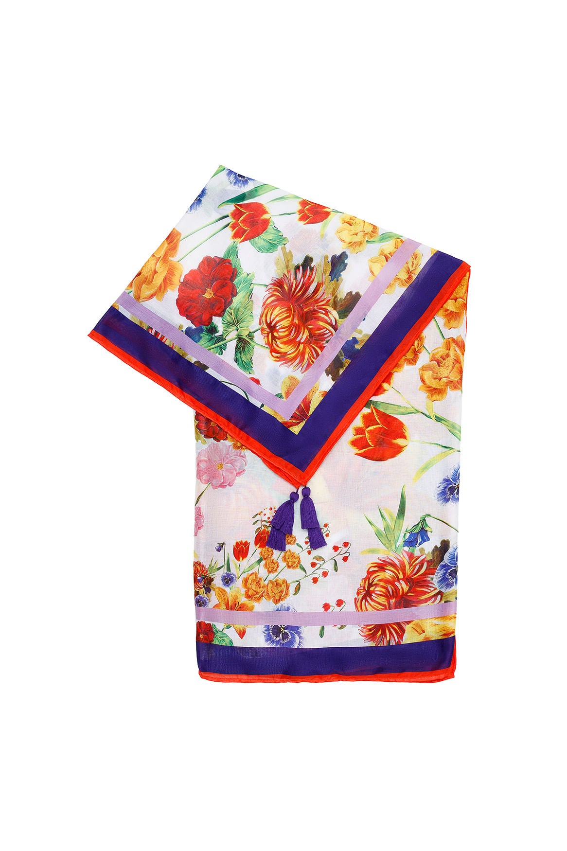 
                  
                    Floral Print Tasseled Sarong
                  
                