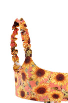 Reversible Floral Print Bandeau Bikini Top