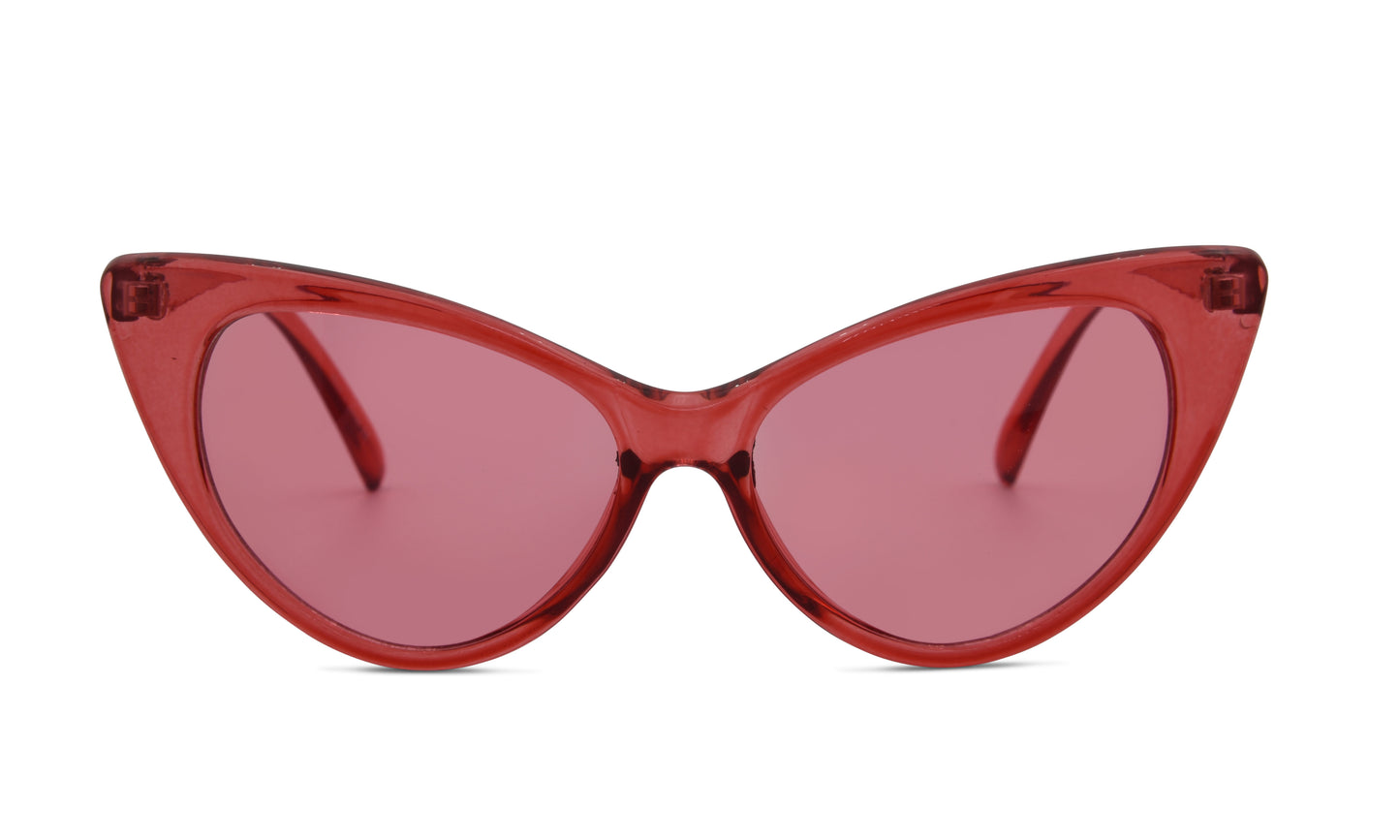 
                  
                    Red clear dramatic cat eye glasses
                  
                