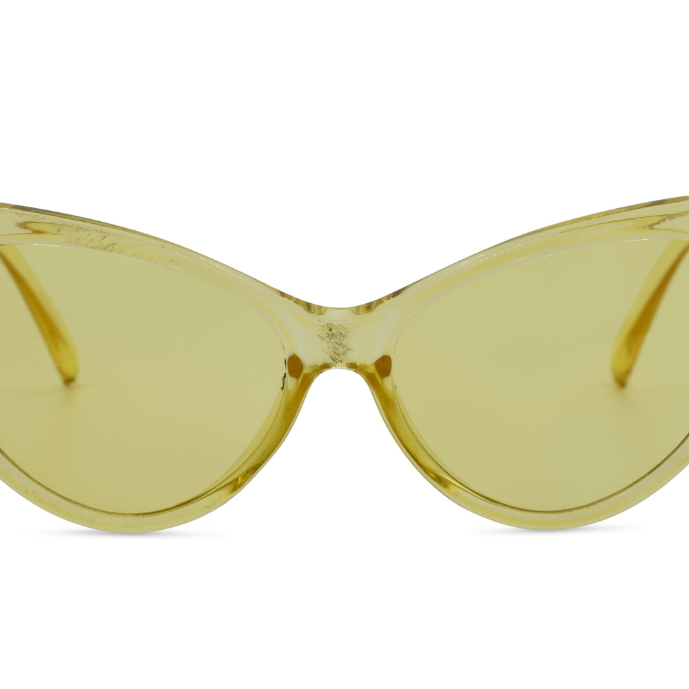 
                  
                    Yellow clear dramatic cat eye glasses
                  
                