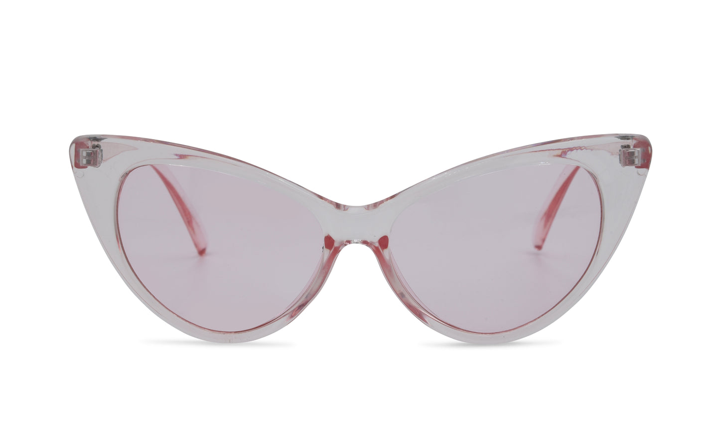 
                  
                    Pink clear dramatic cat eye glasses
                  
                