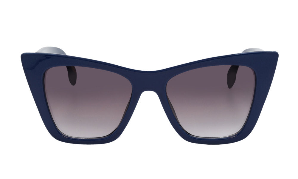 Blue square cat eye glasses