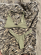 Dark Green Scoopneck Bikini Top
