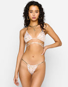 Cinched Cheeky Gold Detailed Bikini Bottom