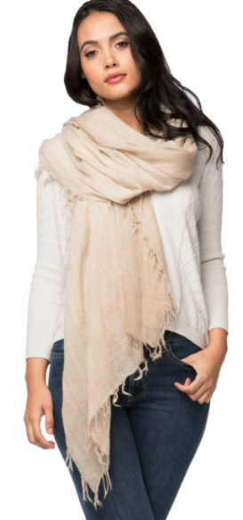  Oatmeal Cashmere Scarf