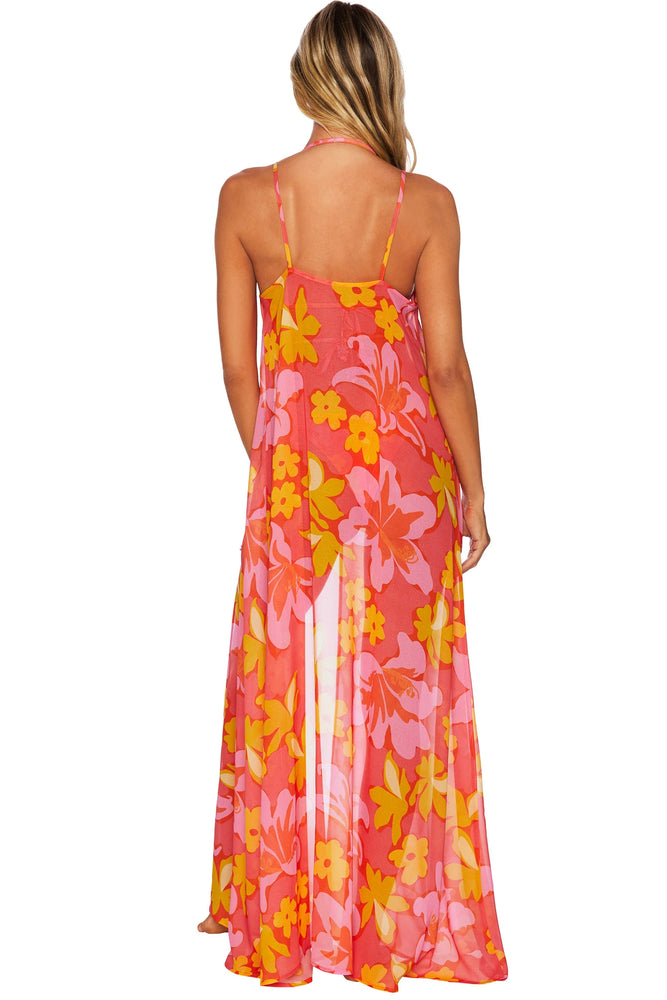 
                  
                    Sheer Floral Print Maxi Coverup Dress
                  
                