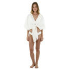 White Button Down Cover Up Shirt