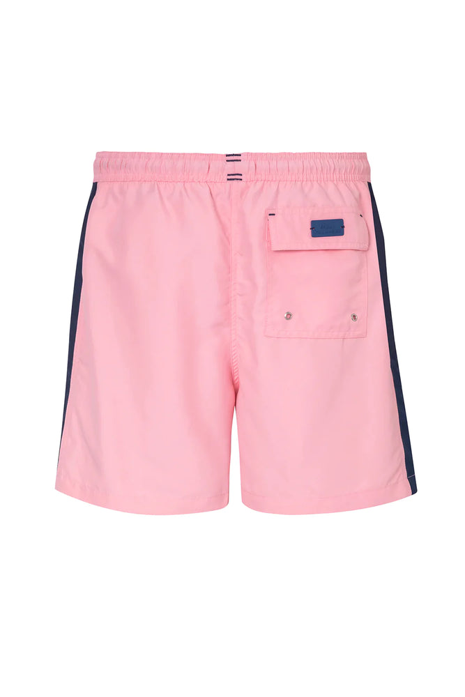 
                  
                    Pink And Navy Swim Trunks
                  
                