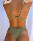 Dark Green Scoopneck Bikini Top