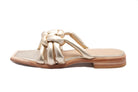 Knotted Gold Strap Sandals