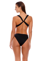 Black Plunging Monokini