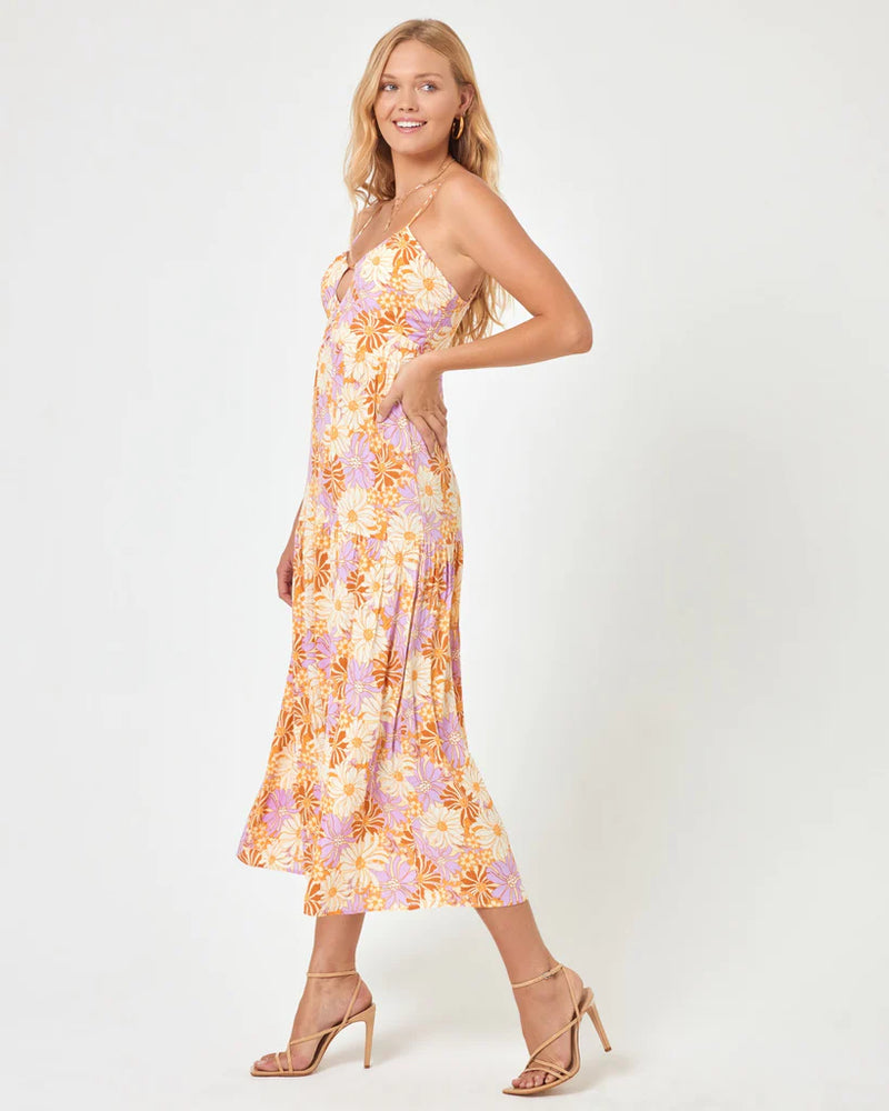 
                  
                    Bright Floral Print Midi Dress
                  
                