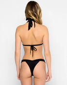 Black Ribbed Skimpy Bikini Bottom