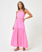 Side Cutout Open Back Maxi Dress