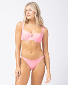 Pink Seamless Full Coverage Bikini Bottom