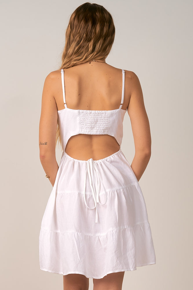 
                  
                    White Open Back Dress 
                  
                
