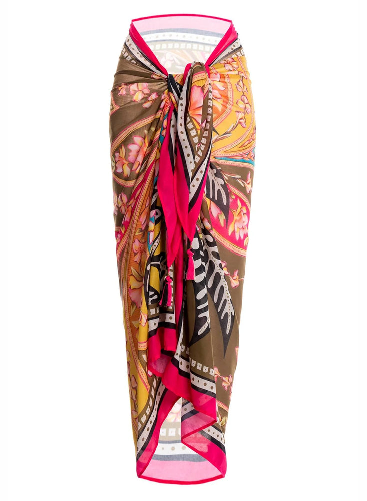
                  
                    Colorful Floral Print Long Tasseled Sarong
                  
                