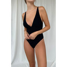 Black Plunging One Piece