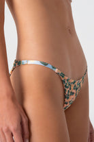Colorful Printed Smocked Bikini Bottom