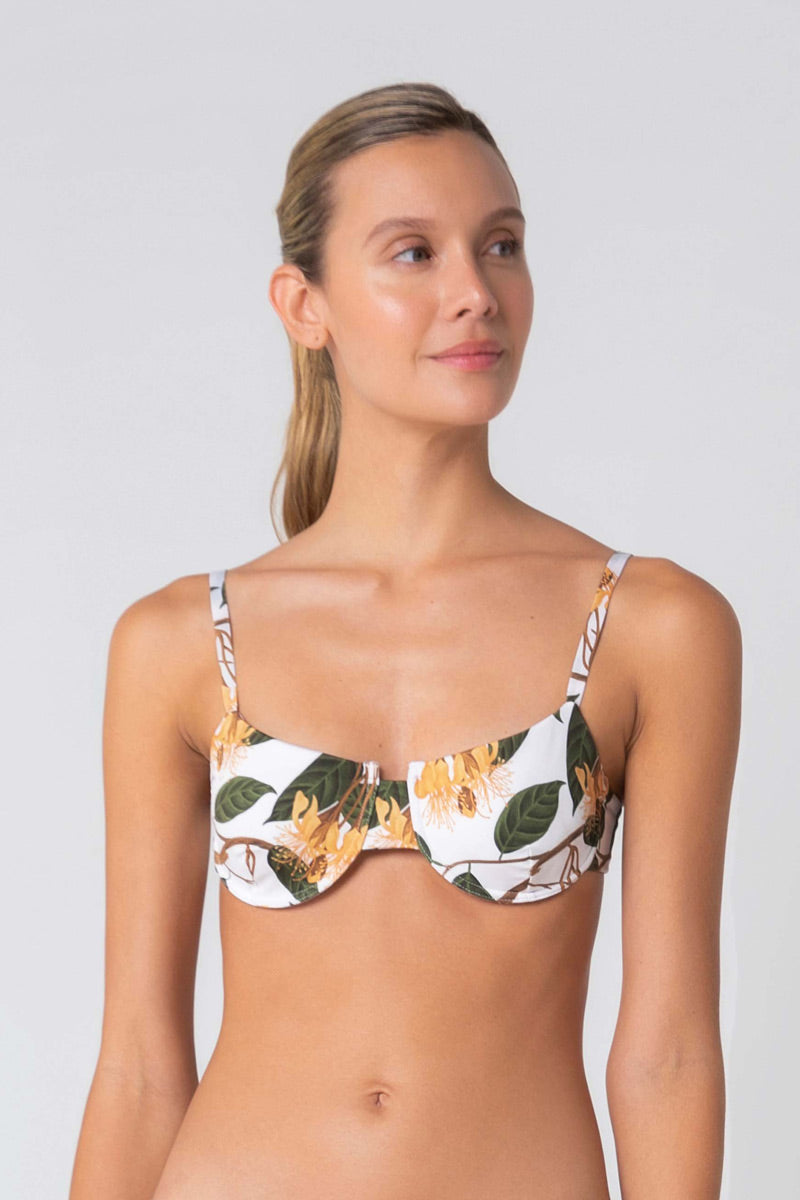 Printed Underwire Supported Bikini Top