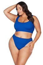 Blue One Size Bikini Set 