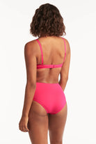 Hot Pink High Waist Bikini Bottom
