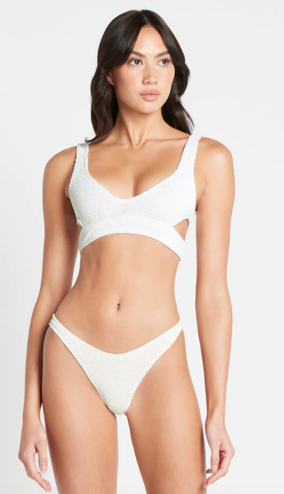 
                  
                    White One Size Cropped Bikini Top
                  
                