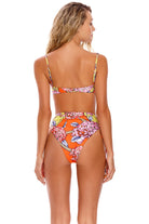 Colorful Floral Print High Waist Bikini Bottom
