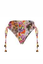 Colorful Floral Print High Waist Bikini Bottom