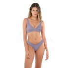 Textured Violet Gray Bikini Bottom