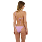 Light Purple Ribbed Tie Side Bikini Bottom