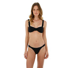 Black Minimal Coverage Bikini Bottom