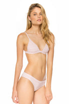 Red and white striped bottom