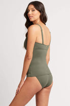 Dark Green Tankini Top