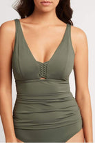 Dark Green Tankini Top