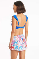 Bright Tropical Print Beach Shorts 