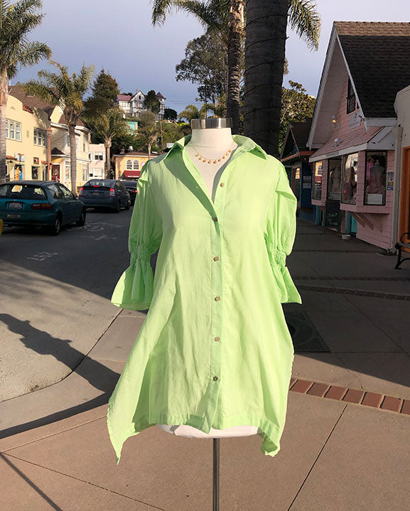 
                  
                    Light Green Button Down Cover Up
                  
                